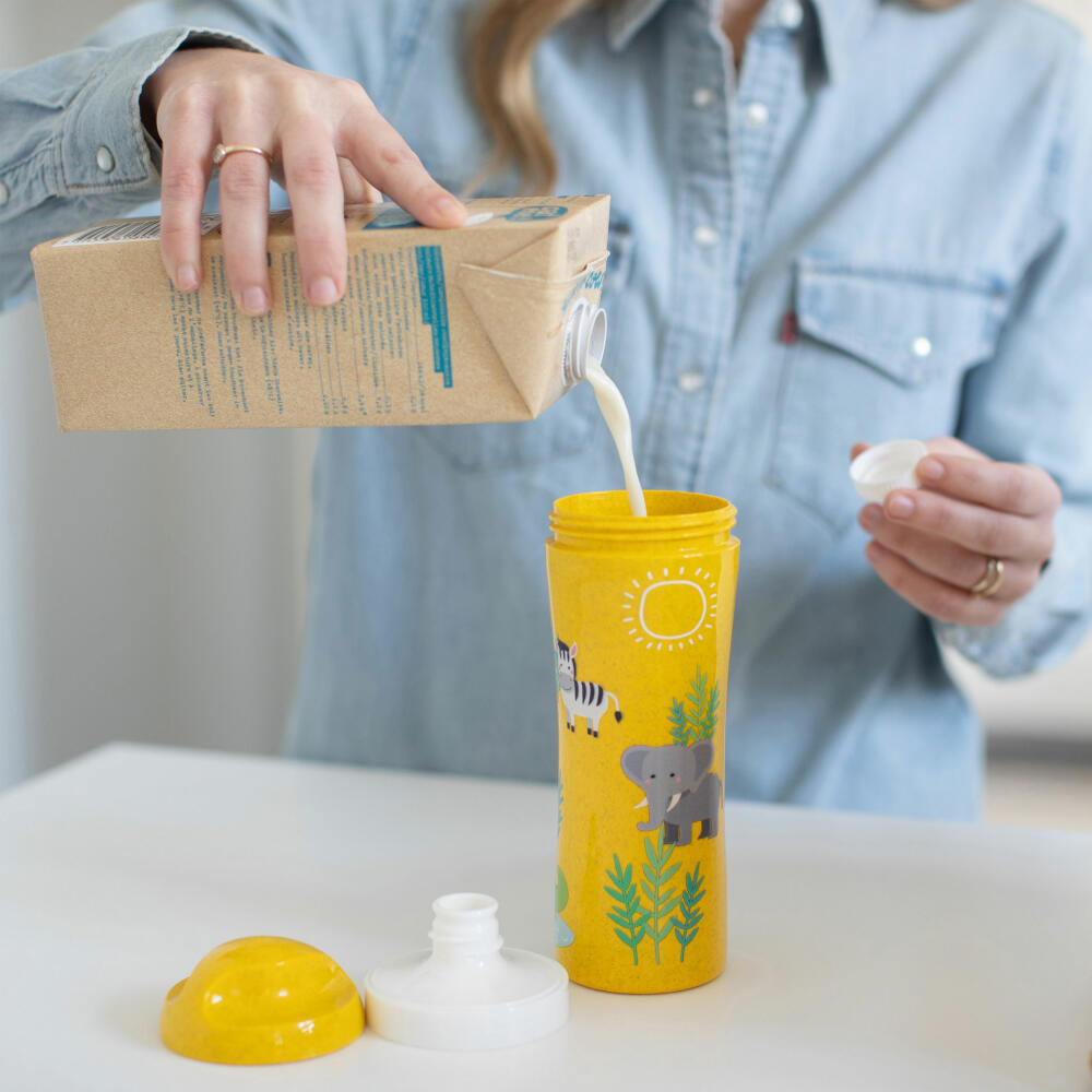 Koziol Trinkflasche Oase Africa, Wasserflasche, Biozirkulärer Kunststoff, Organic Yellow, 425 ml, 1457681