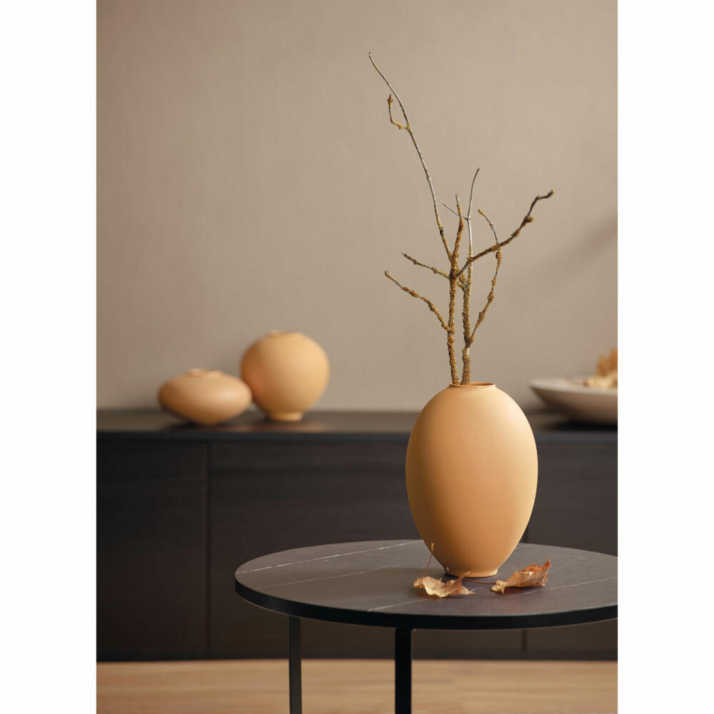 ASA Selection mara Vase mustard, flower vase, table vase, decorative vase, stoneware, yellow, H 10 cm, 87000151