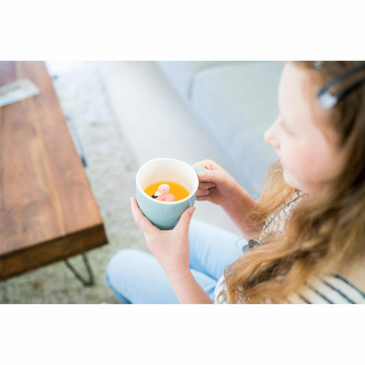 Donkey Products Animal Mug Freddie, Mug with Flamingo, Animal Mug, Porcelain, Light Blue, 150 ml, 210342