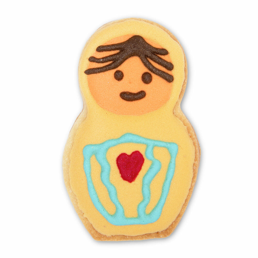 Städter Präge-Ausstecher mit Auswerfer Matroschka, Ausstechform, Plätzchenform, Keks, Plätzchen, Kunststoff, 6 cm, 170957