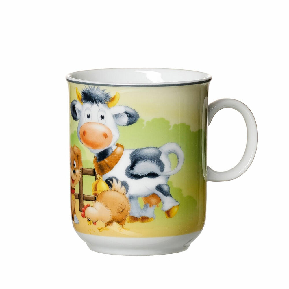 Ritzenhoff & Breker Animals Children's Drinking Mug Farm Animals, Children's Mug, Cup, Children, Porcelain, 270 ml, 428339
