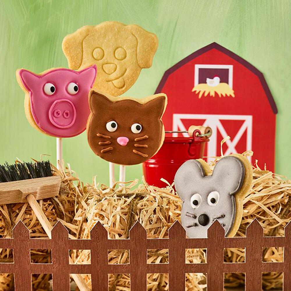 Birkmann Ausstechform Hund Kopf, mit Innenprägung, Ausstecher, Plätzchenform, Keks, Plätzchen, Edelstahl, 6.9 cm, 195554