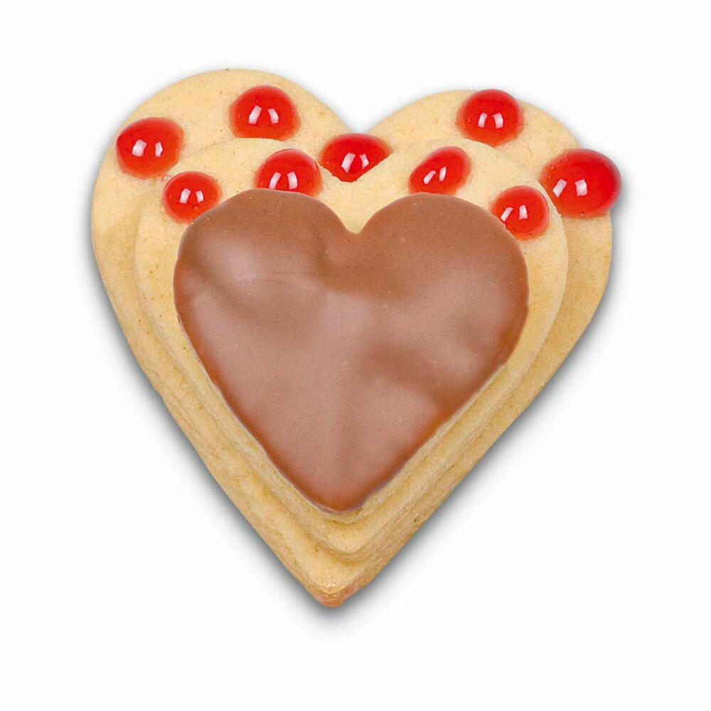 Städter Terrassen-Ausstecher Herz Set Glatt, 3-tlg., Ausstechform, Plätzchenform, Keks, Plätzchen, Edelstahl, Ø 4 / 5 / 6 cm, 956019