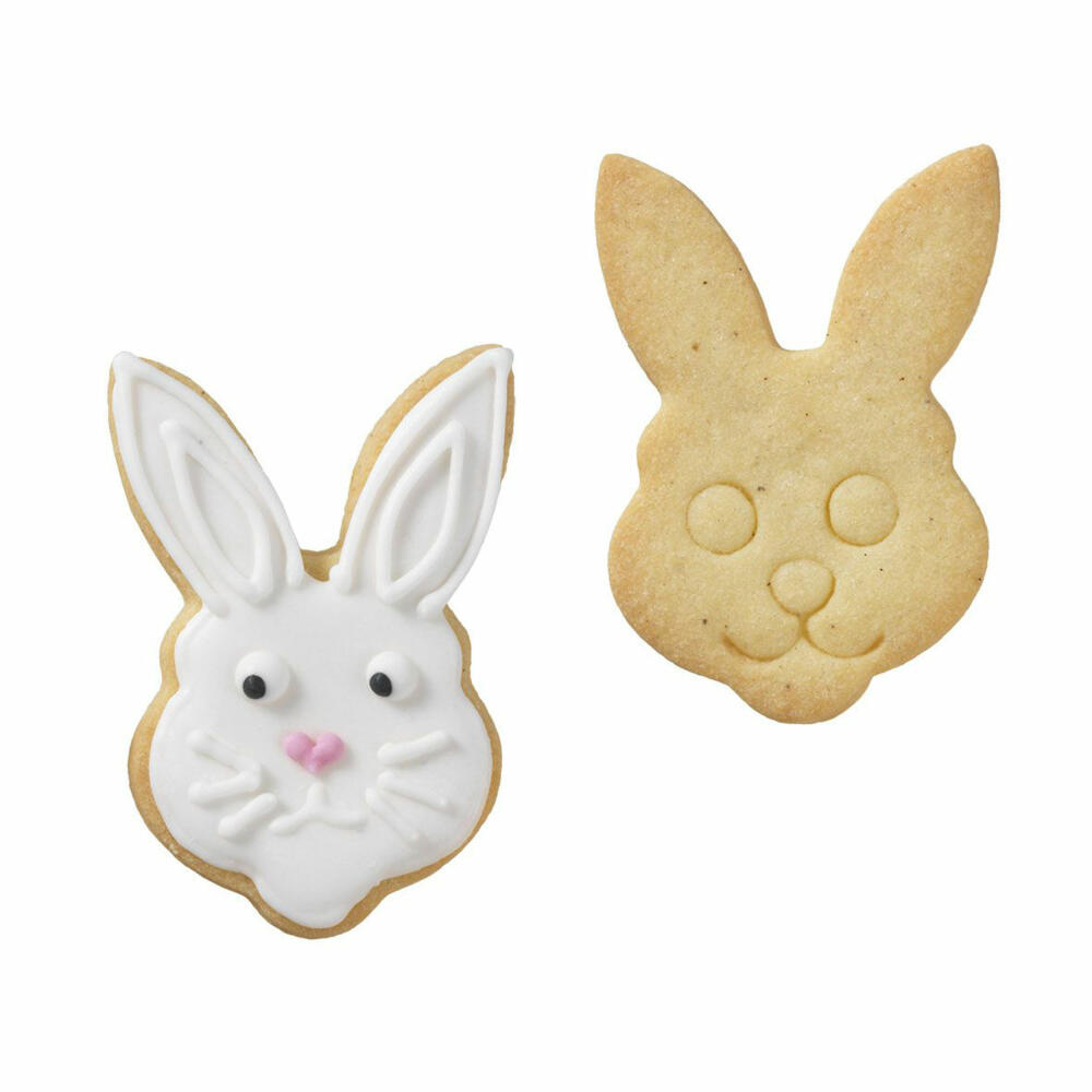 Birkmann Ausstechform Hasenkopf 1, Ausstecher, Plätzchenform, Keks, Plätzchen, Edelstahl, 7 cm, 197442