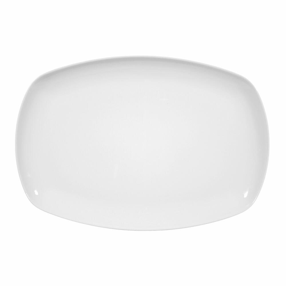 Seltmann Weiden Lido Square Plate, Serving Plate, Serving Plate, Porcelain, White, 31 x 21.1 cm, 001.764554