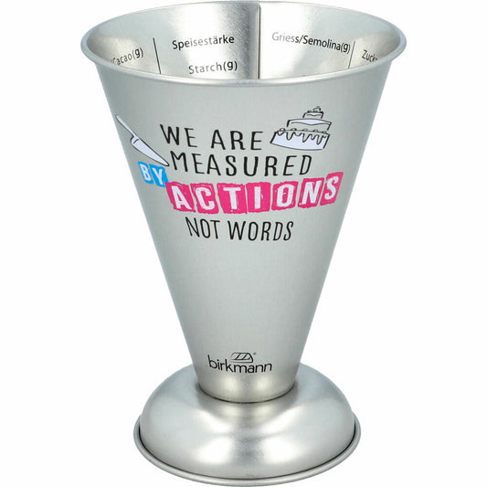 Birkmann Cause We Care Messbecher, Maßbecher, Dosierhilfe, Weißblech, Höhe 14.5 cm, 889569