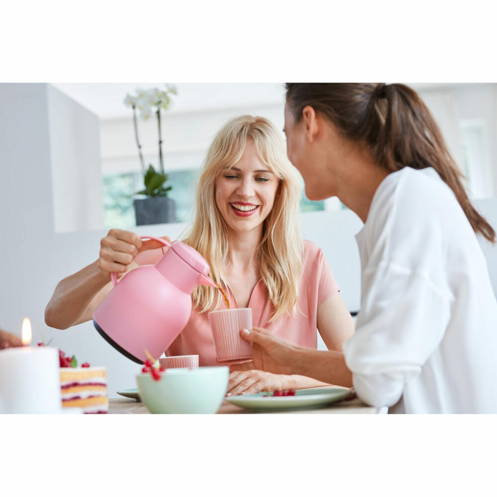 Emsa SAMBA insulated jug Quick Press, jug, teapot, coffee pot, coffee, plastic, powder rose, 1 L, F4010300