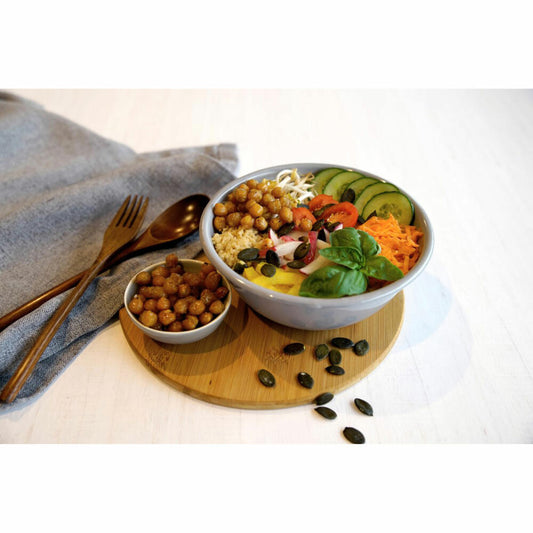 Fackelmann Schüssel Breakfast klein, Schale, Küchenschale, Emaille, grau, 13 x 7 cm, 47174