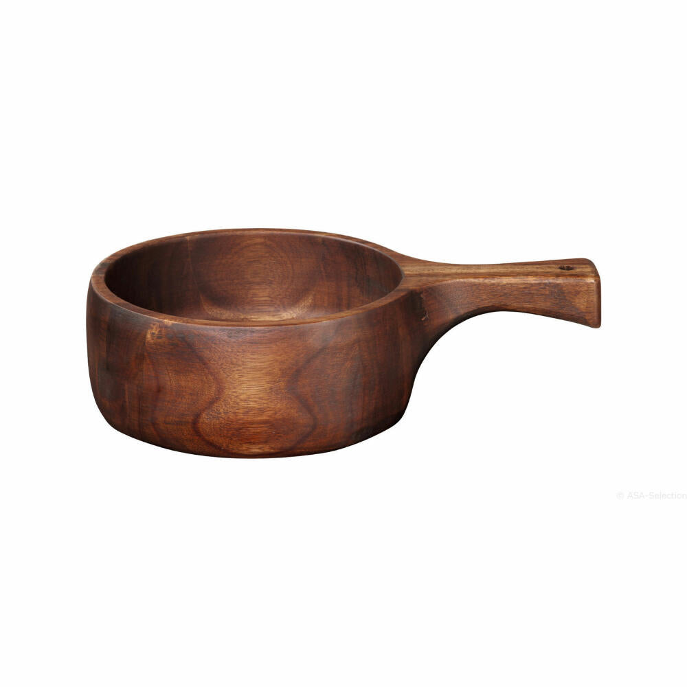 ASA Selection wood Holzschale mit Griff Akazie, Schale, Schüssel, Dekoschale, Servierschale, Akazienholz, Braun, Ø 20 cm, 93911970