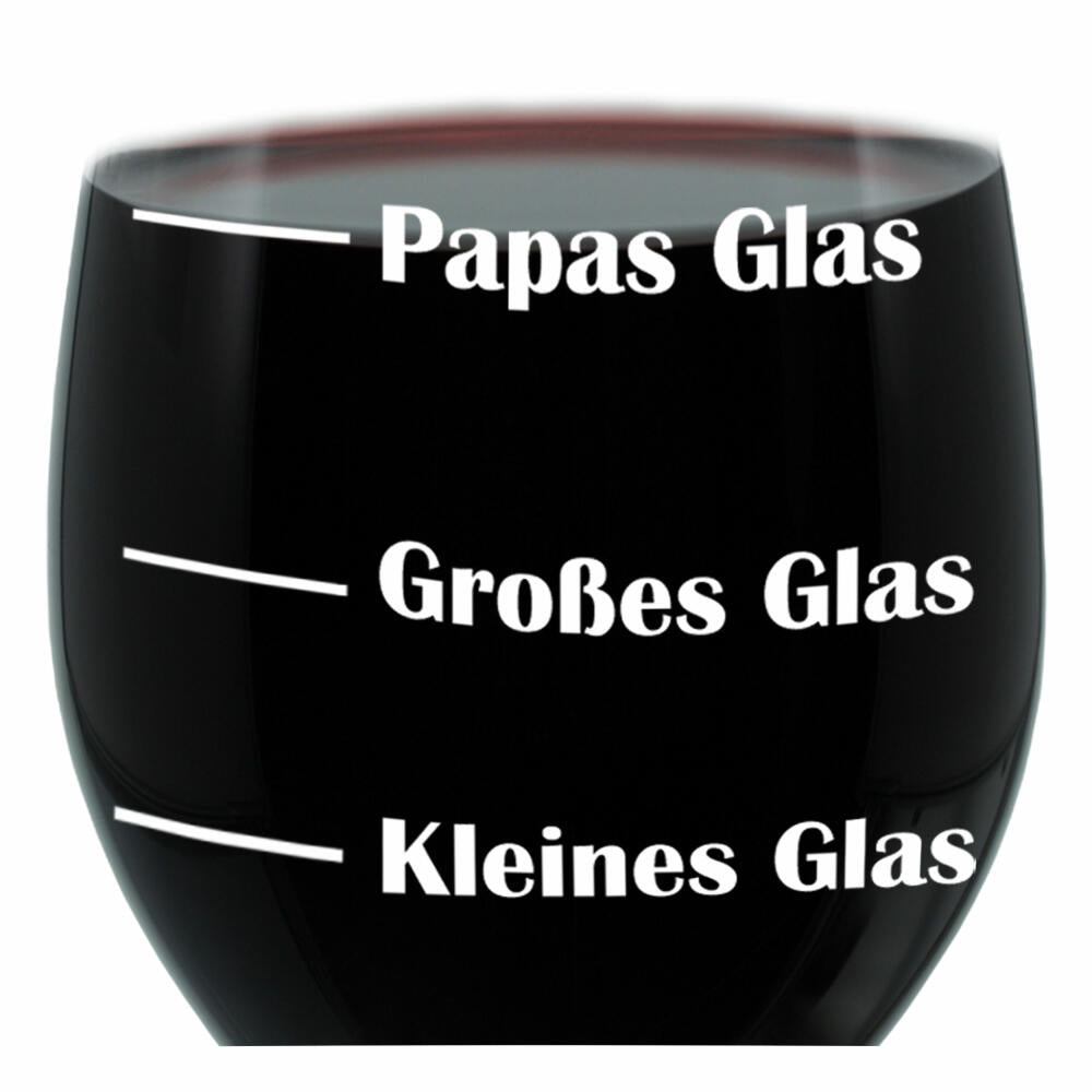 Leonardo Weinglas XL, Papas Glas, Vater, Geschenk Stimmungsglas mit lustiger Gravur, Mood Wein Glas, 610ml