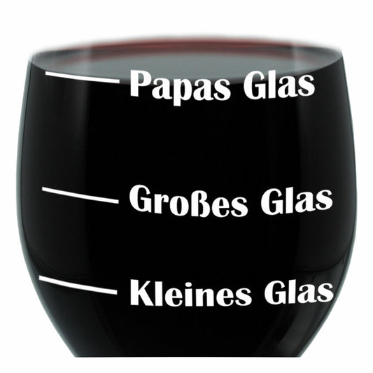 Leonardo Weinglas XL, Papas Glas, Vater, Geschenk Stimmungsglas mit lustiger Gravur, Mood Wein Glas, 610ml