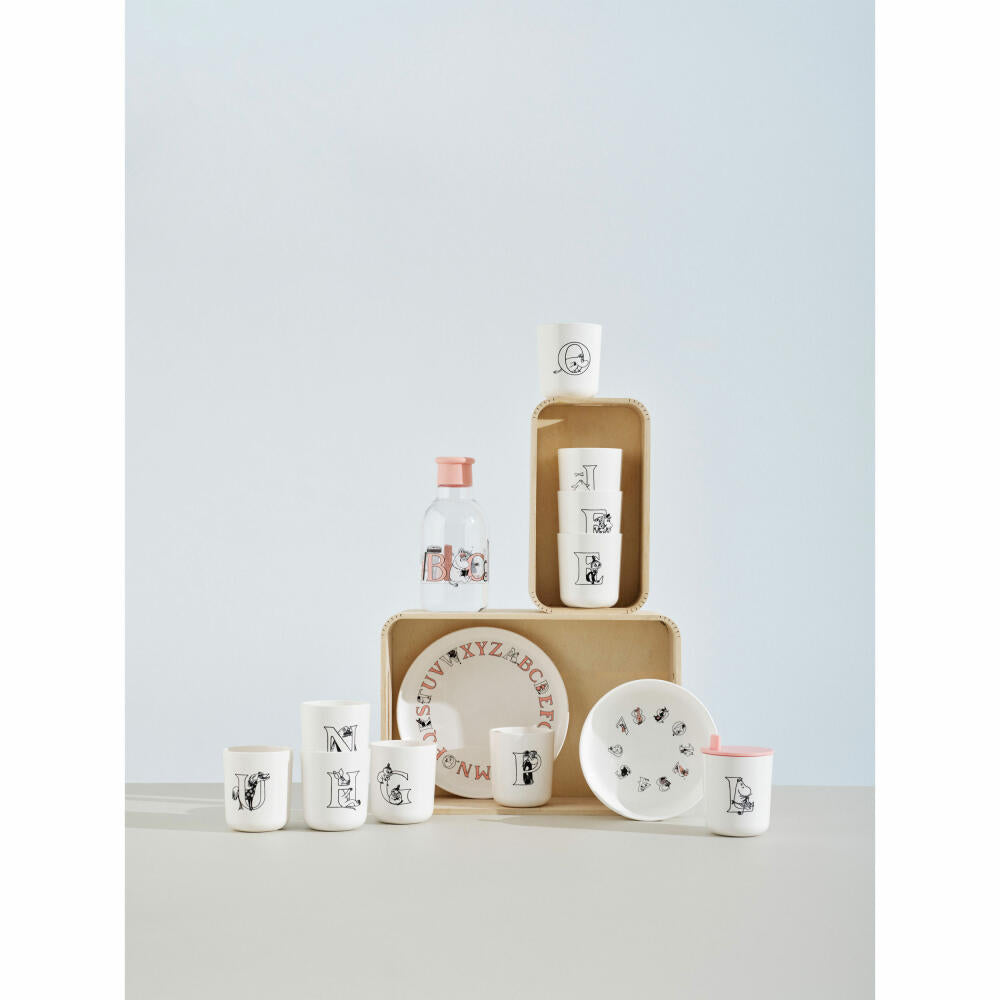 Rig-Tig Bowl Moomin ABC Salmon, Bowl, Deep Plate, Plastic, Pink, 15 cm, Z00705