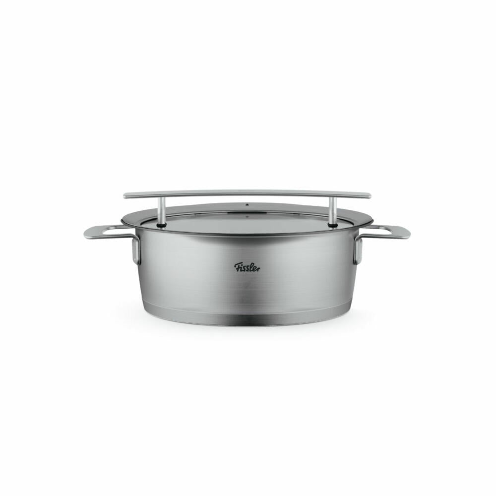 Fissler Bratentopf Phi Collection, Edelstahl 18/10, Silbern, 24 cm, 016-123-24-000
