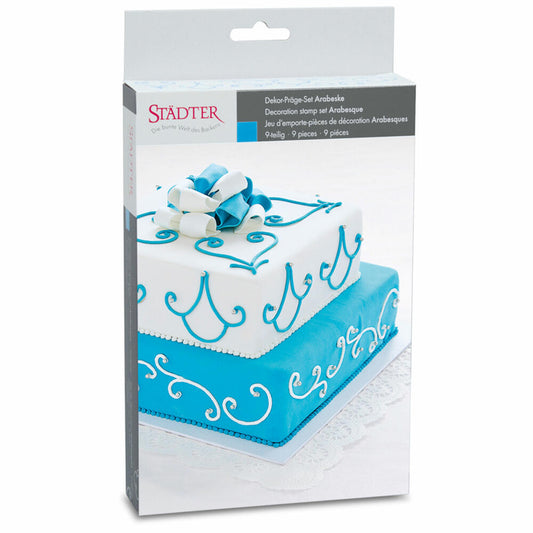 Städter fondant embossing stamp arabesque set, 9 pieces, fondant stamp, baking, cake, decoration, 171398