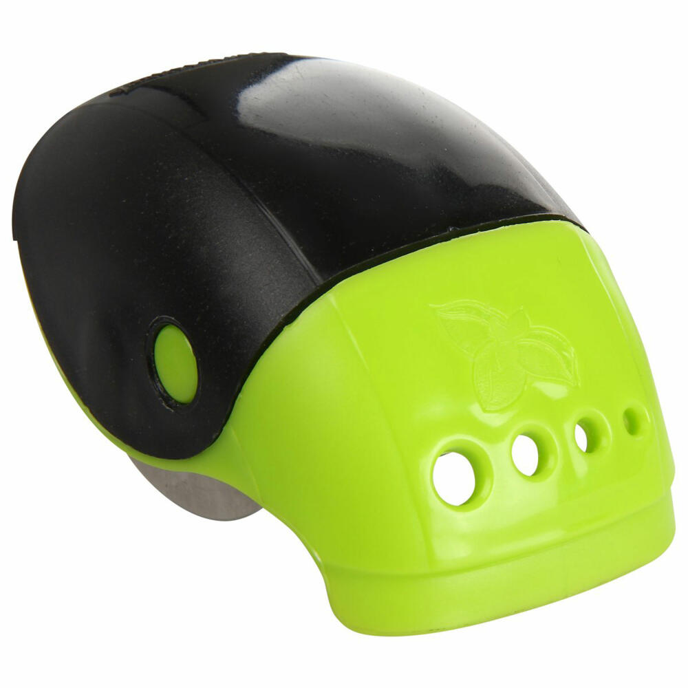 Fackelmann Kräuterroller mit Abstreifer, Kräuterschneider, PP, Edelstahl, grün, 9 cm, 47097