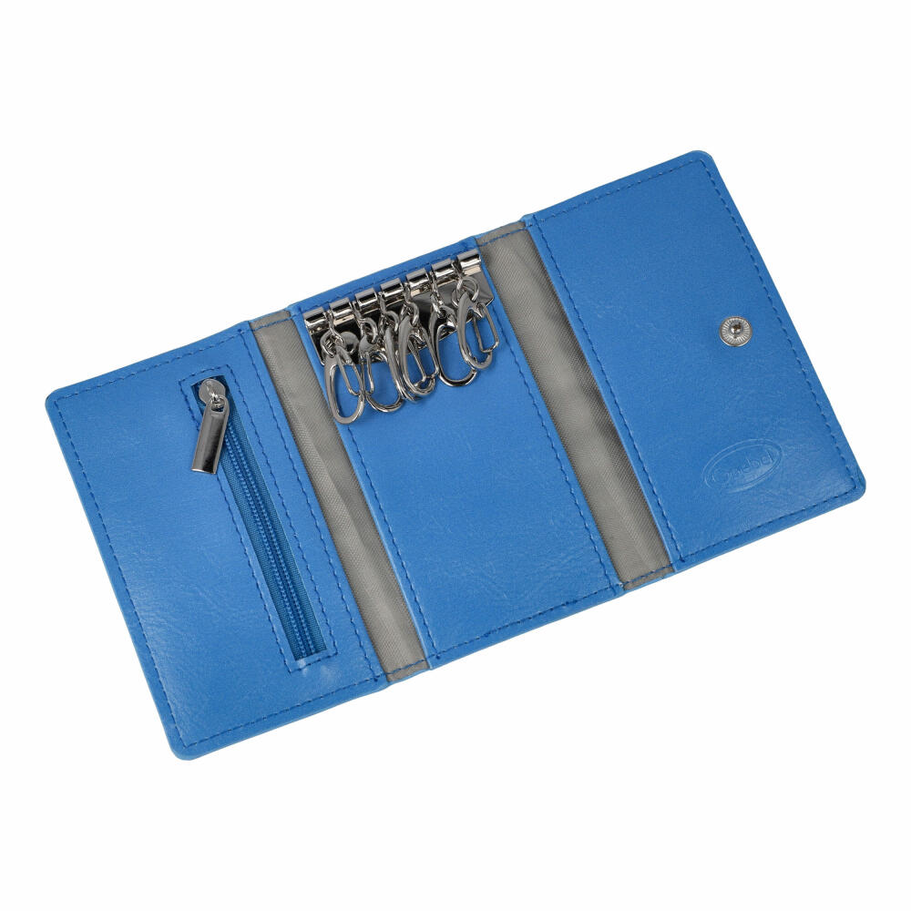 Goebel Schlüsselmäppchen emoji by Britto - Always Happy, Mappe, Kunstleder, Blau, 66460401