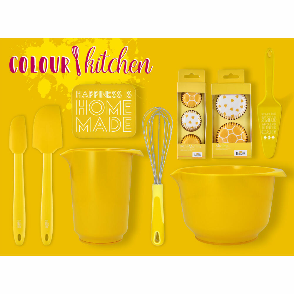 Birkmann Geschenkbox Happines is Homemade, Gebäckdose, Plätzchendose, Keksdose, Weißblech, Gelb, 12 x 10 cm, 438255