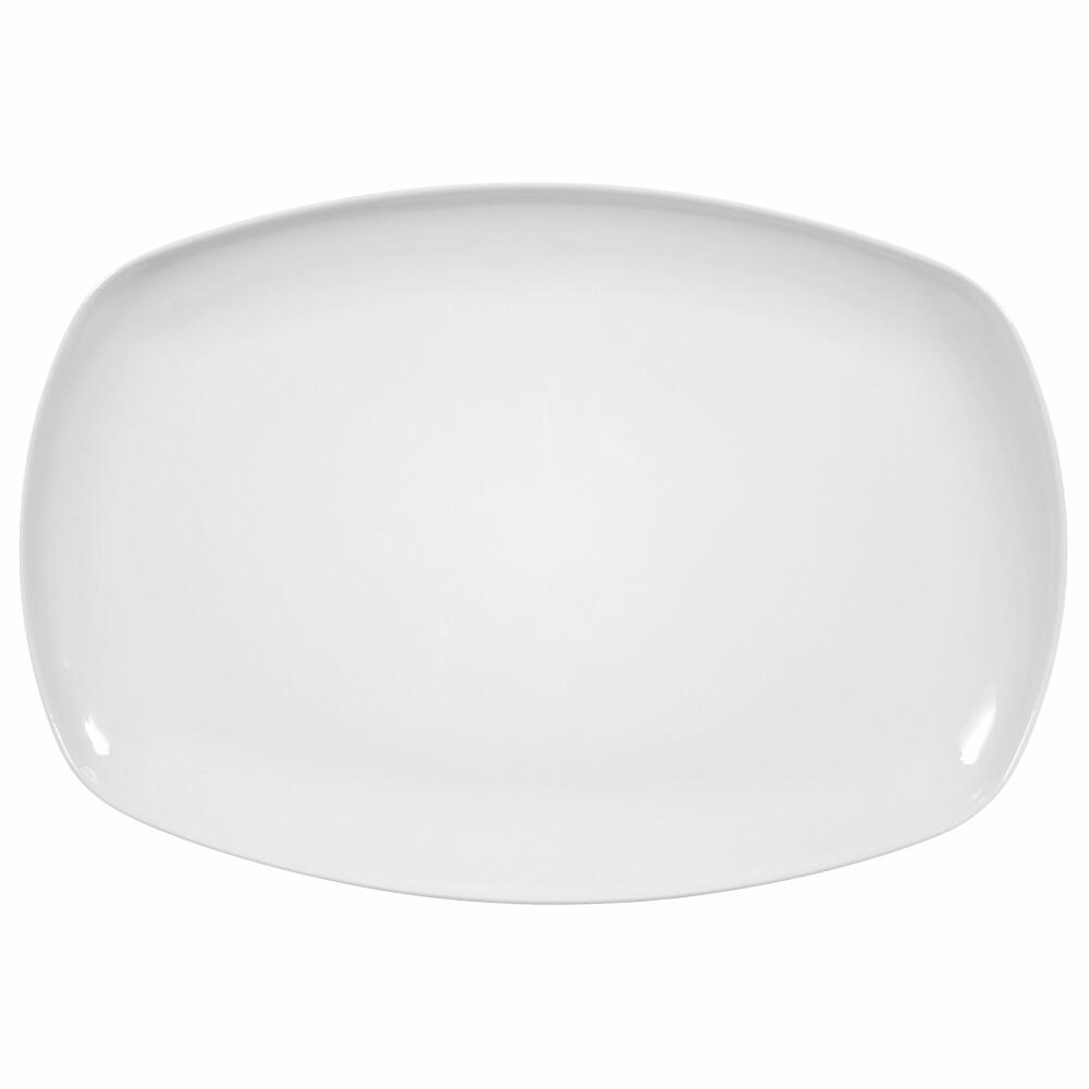 Seltmann Weiden Lido Platter Square, Serving Platter, Serving Plate, Porcelain, 35 x 23.7 cm, 001.764558