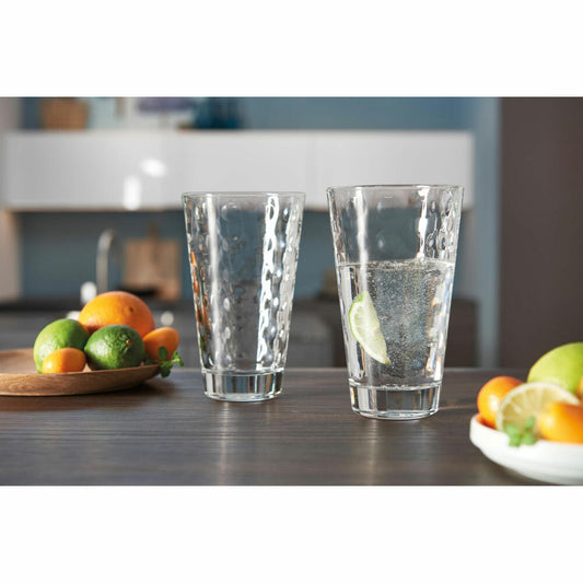 Leonardo Trinkglas Optic, Wasserglas, Saftglas, Kalk-Natron Glas, Klar, 400 ml, 012548