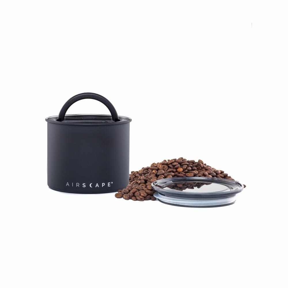 Airscape Stainless Steel Aroma Container Small, Coffee Can, Storage Can, Stainless Steel, Black Matt, AS1704