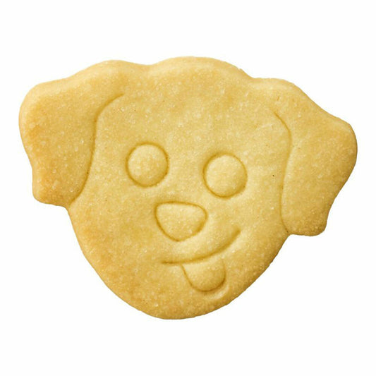 Birkmann Ausstechform Hund Kopf, mit Innenprägung, Ausstecher, Plätzchenform, Keks, Plätzchen, Edelstahl, 6.9 cm, 195554