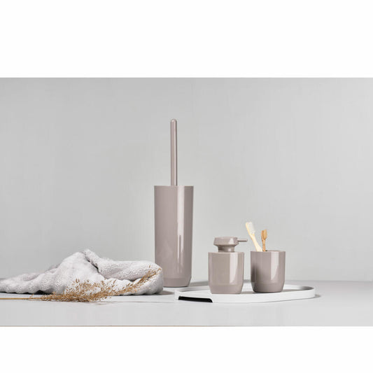 Zone Denmark Zahnbürstenbecher Suii, Zahnputzbecher, Kunststoff, Taupe, H 9 cm, 332185
