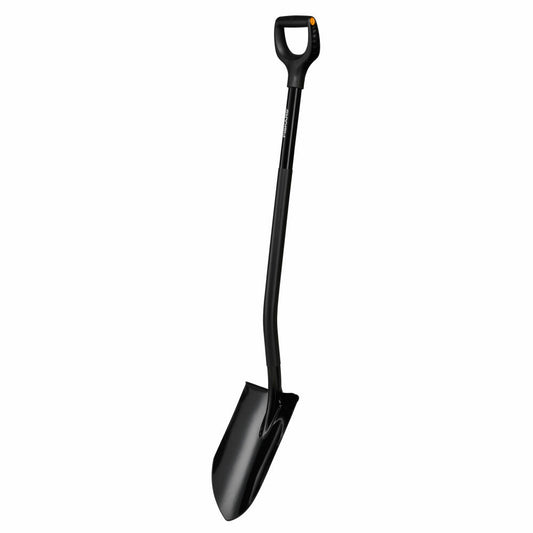 Fiskars Gärtnerspaten Ergonomic Pro XL spitz, Schaufel, Borstahl, Stahl, Kunststoff, Schwarz, 130 cm, 1066707