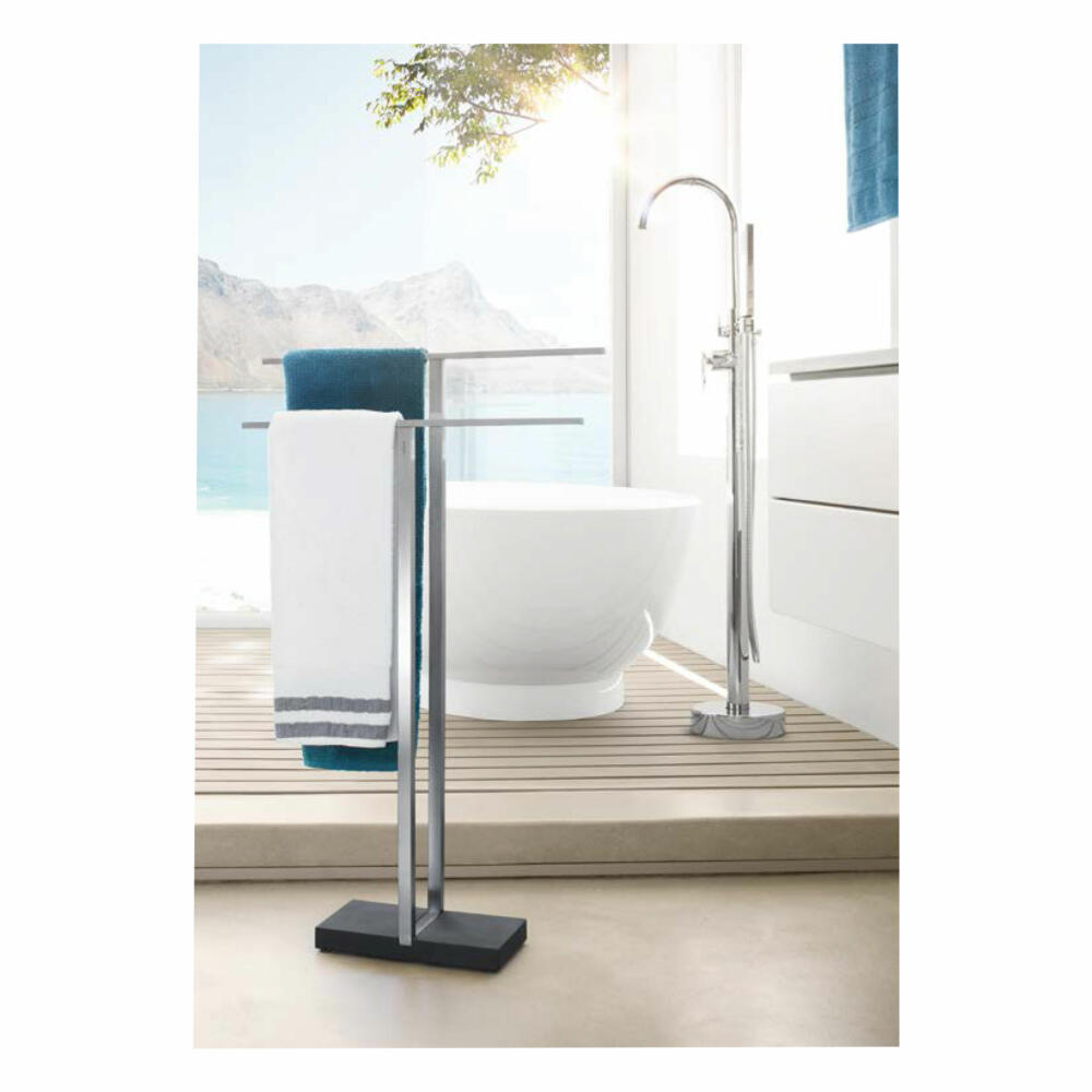 Blomus Handtuchständer Menoto, Handtuchhalter, Edelstahl poliert / Polystone, 68664