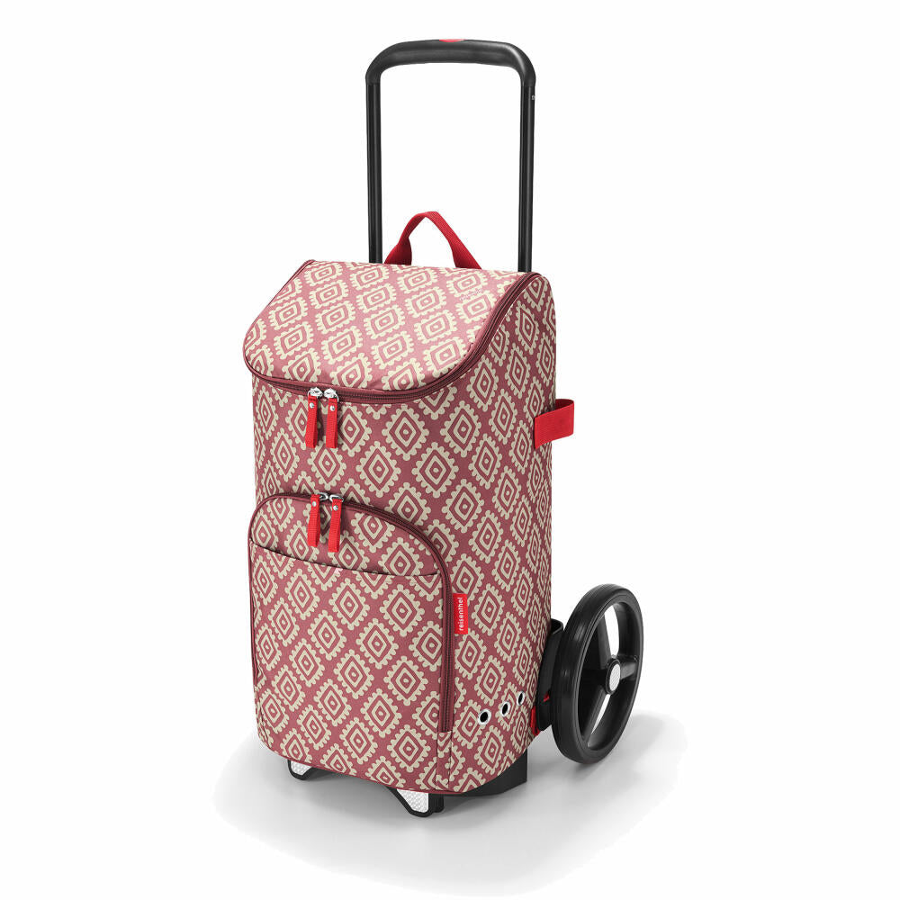 reisenthel citycruiser rack mit bag, 2-tlg., Einkaufstrolley, Einkaufstasche, Trolley, Tasche, Diamonds Rouge, 45 L