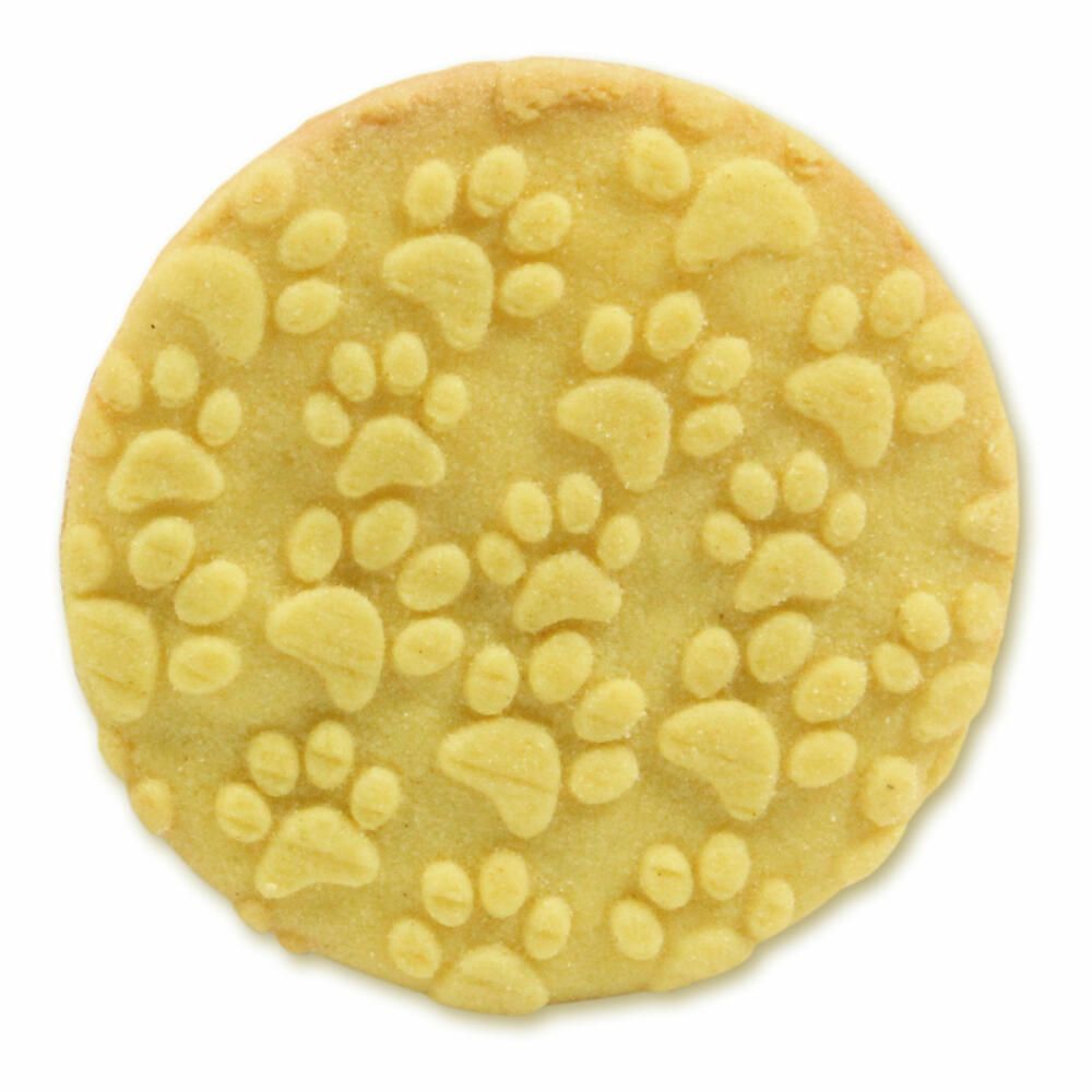 Folkroll Teigrolle Hundepfoten, groß, 43 cm, Nudelholz, Prägerolle, Muster, Motiv, Rolle, Buchenholz, 330326