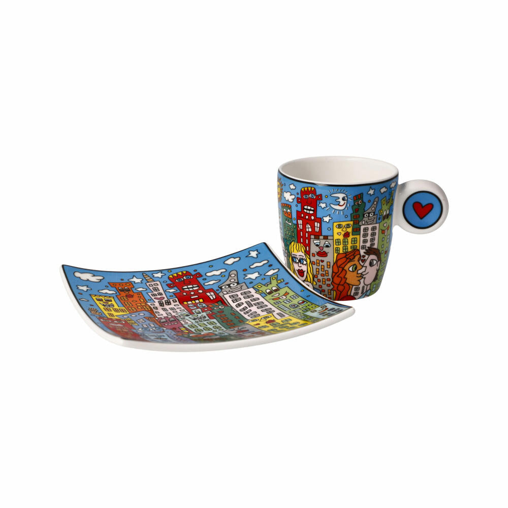 Goebel Espressotasse James Rizzi - Summer in the City, Fine Bone China, Bunt, 0.25 L, 26102731