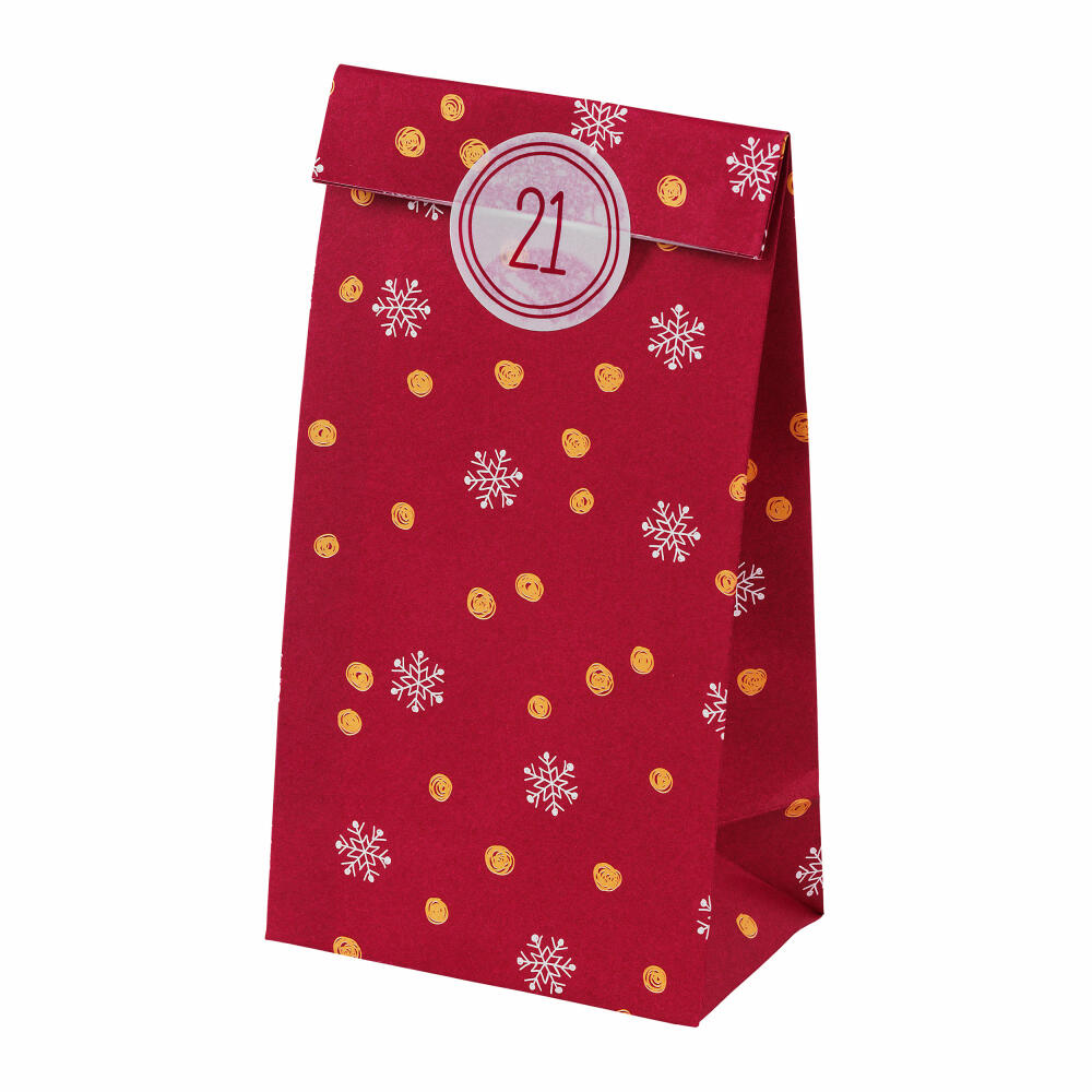 Birkmann Adventskalender Little Christmas, rot, 48-tlg., 10 x 21 x 5,5 cm