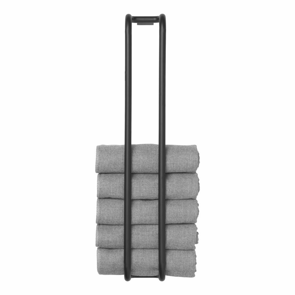 Blomus guest towel holder Modo, towel holder, steel titanium coated, black, 66261