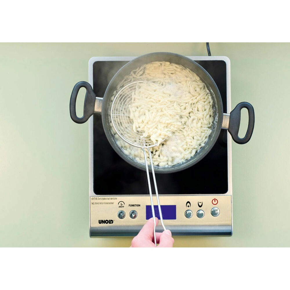 Städter Alfredos Pasta Spätzleheber, Schaumlöffel, Blanchierheber, Spätzlekelle, Schöpfkelle, Edelstahl, Ø 14 cm, 987716