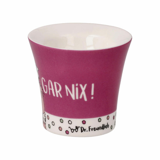 Goebel Eierbecher 2er Set Barbara Freundlieb - Ich muss gar nix, New Bone China, Bunt, 6 cm, 27001321