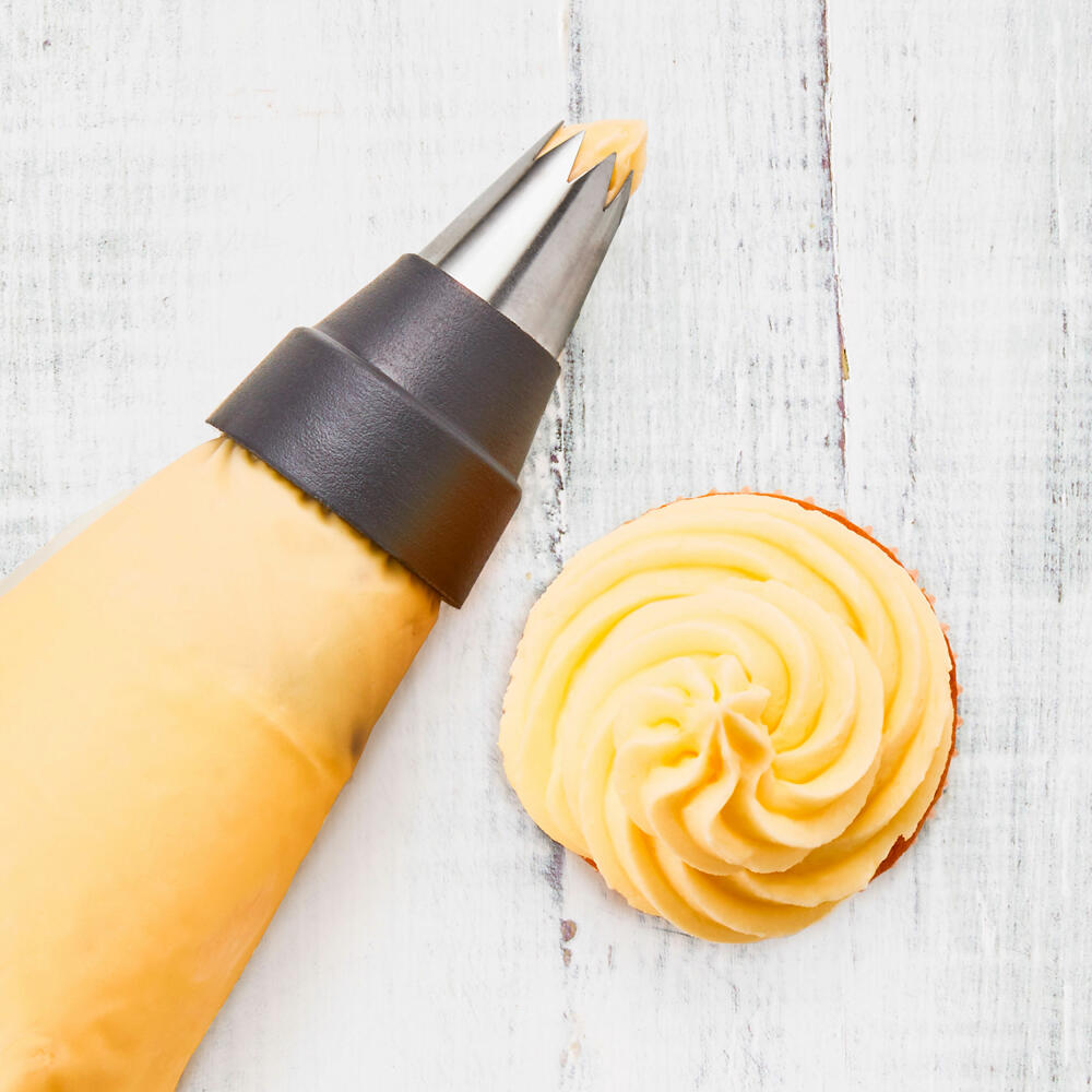 Birkmann Easy Baking Adapter für Spritzbeutel und Tüllen, 3-tlg., Tüllen Aufsatz, Spritzbeutelfixierung, Kunststoff, 410886