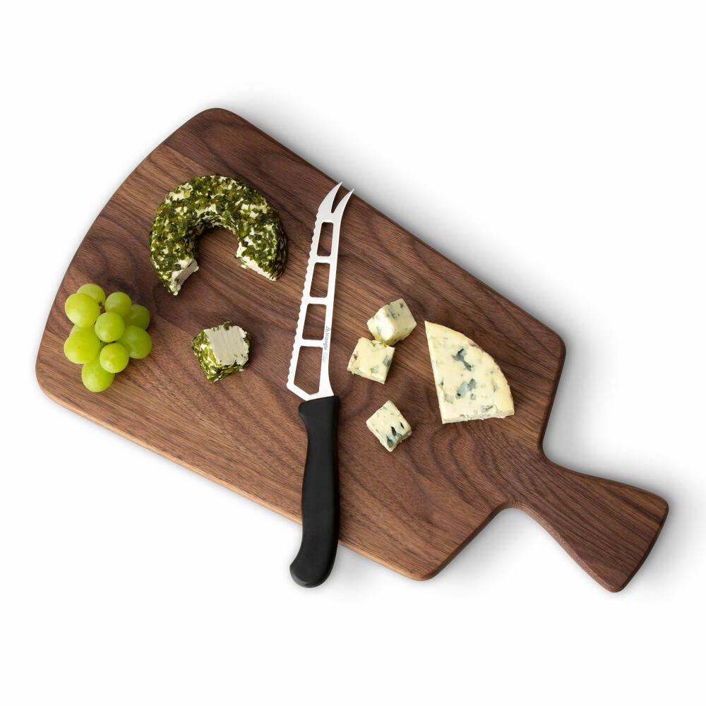 Continenta Schneidebrett, mit Griff, Servierbrett, Küchenbrett, Holzbrett, Walnussholz, 41.5 x 22.5 cm, 4208