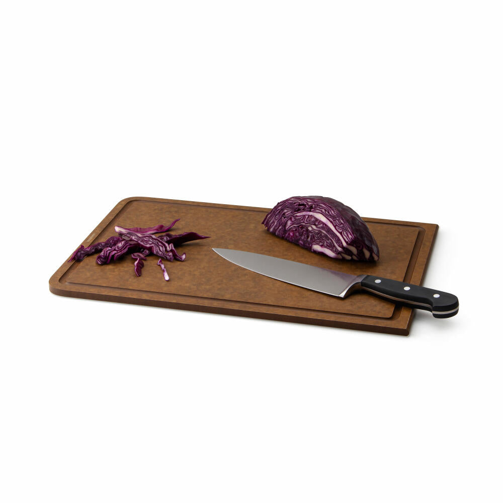 Continenta carving board BAND, cutting board, kitchen board, wooden board, Duracore, brown, 44 x 29.8 cm, 5414