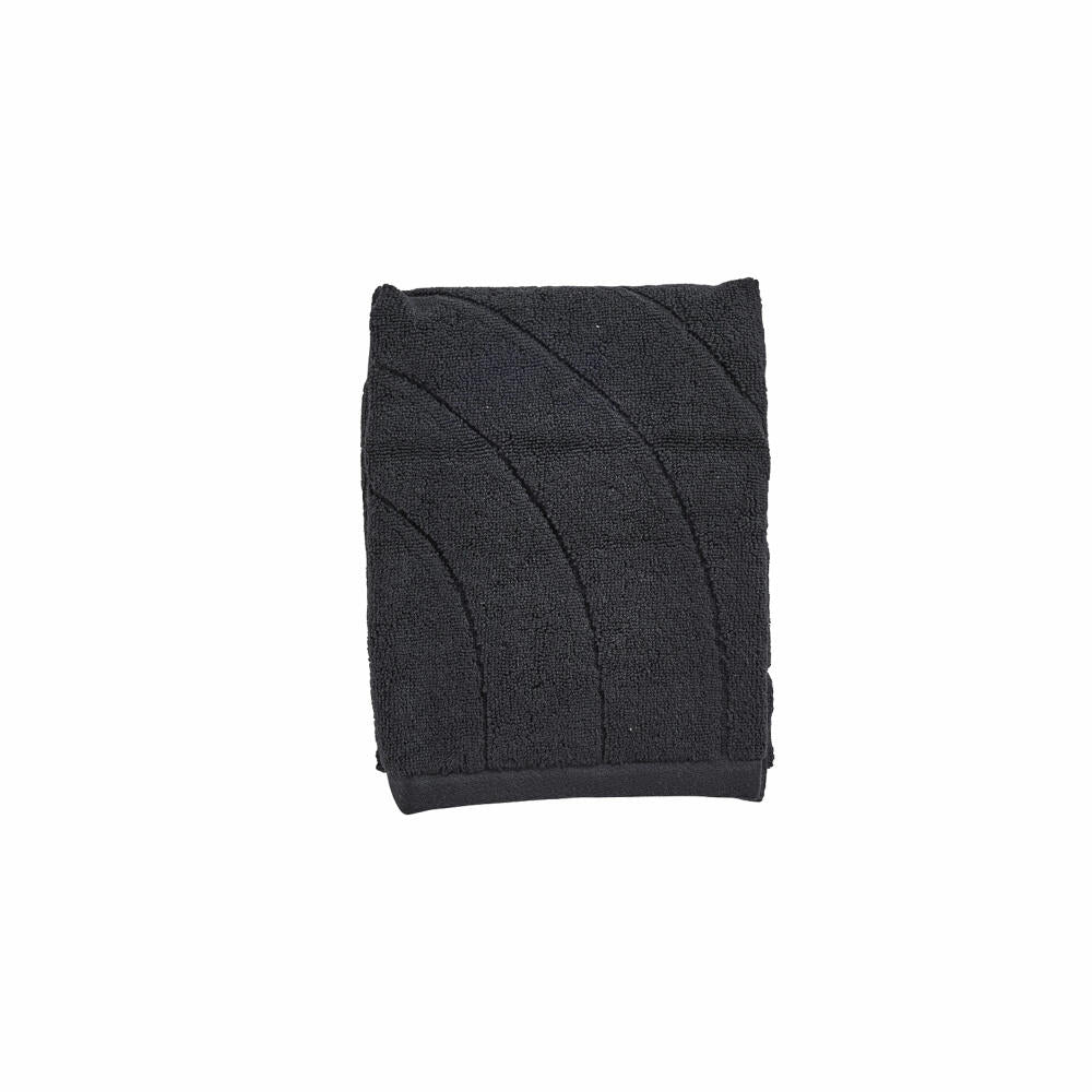 Zone Denmark Handtuch Time Black, 100% Baumwolle, Schwarz, 50 x 70 cm, 33614