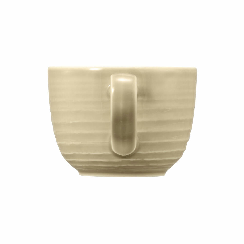 Seltmann Weiden Terra Milchkaffeeobertasse, Milchkaffeetasse, Kaffeetasse, Kaffee Tasse, Porzellan, Sandbeige, 400 ml, 001.764964