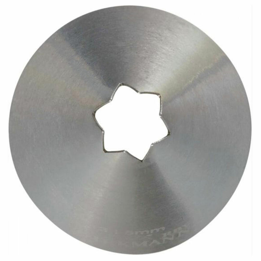 Birkmann star nozzle #13, piping nozzle, decorating nozzle, baking accessories, stainless steel, Ø 0.5 cm, 411197