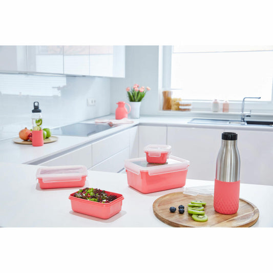 EMSA Clip & Close COLOR EDITION food storage container, storage container, plastic, coral, 2.2 L, N10129