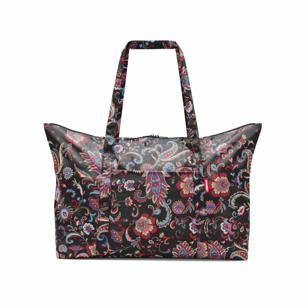 reisenthel mini maxi travelbag, foldable, beach bag, shopping bag, bag, Paisley Black, 30 L, AG7064