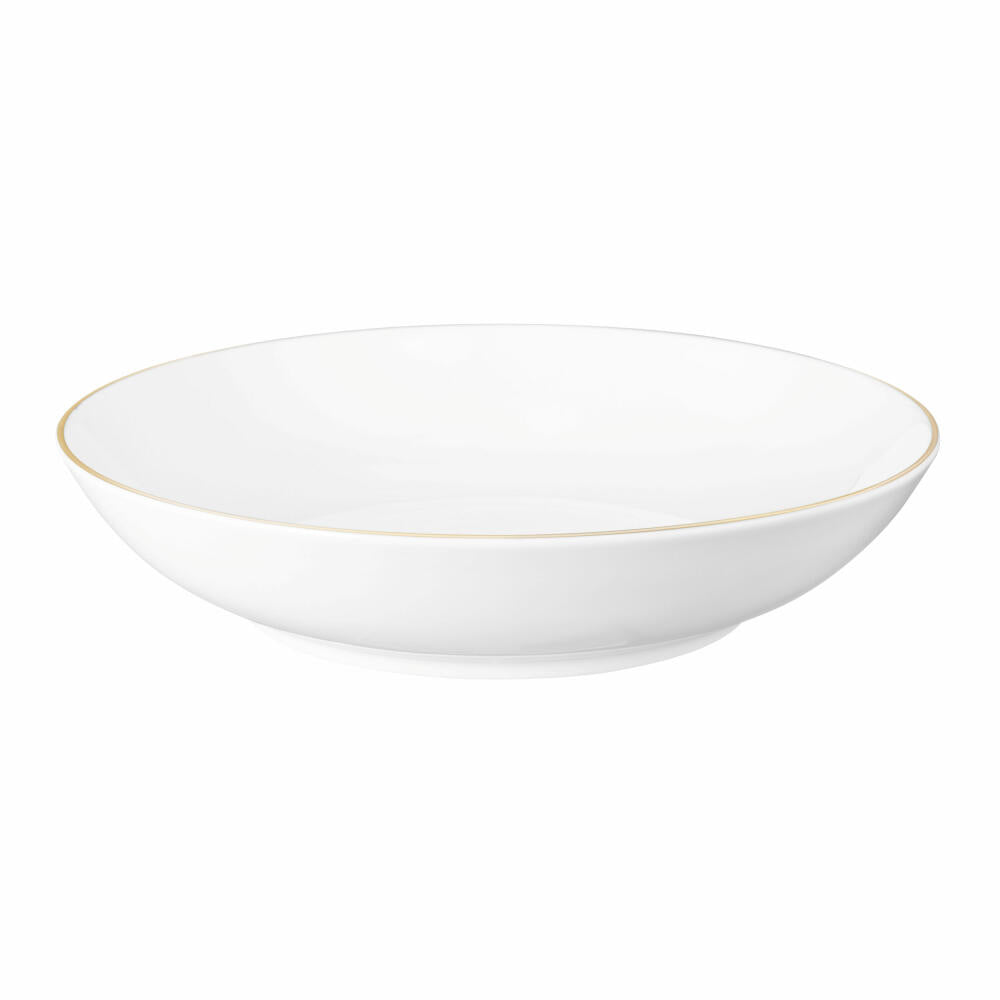 Seltmann Weiden Liberty soup plate, plate, dinner plate, porcelain, gold rim, Ø 21.2 cm, 001.765035