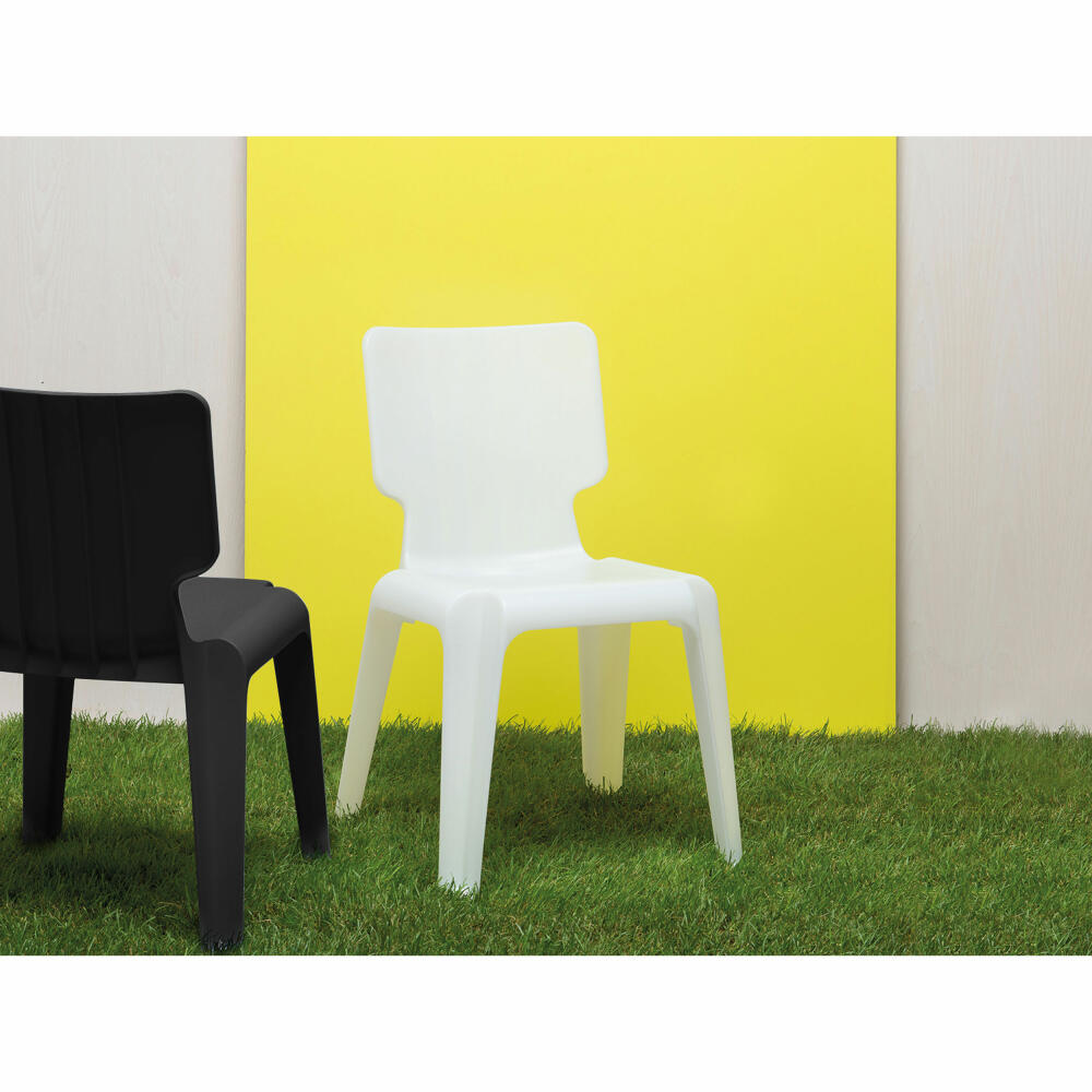 Authentics Wait Stuhl, Sitzgelegenheit, stapelbar, Polypropylen, Schwarz Matt, 1085099