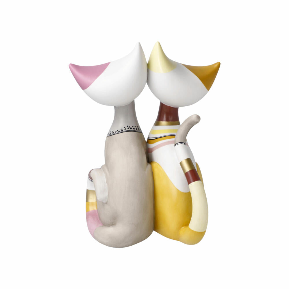 Goebel Figurine Rosina Wachtmeister - Cats Elena e Pippa, Decorative Figure, Biscuit Porcelain, Colorful, 20 cm, 31210034