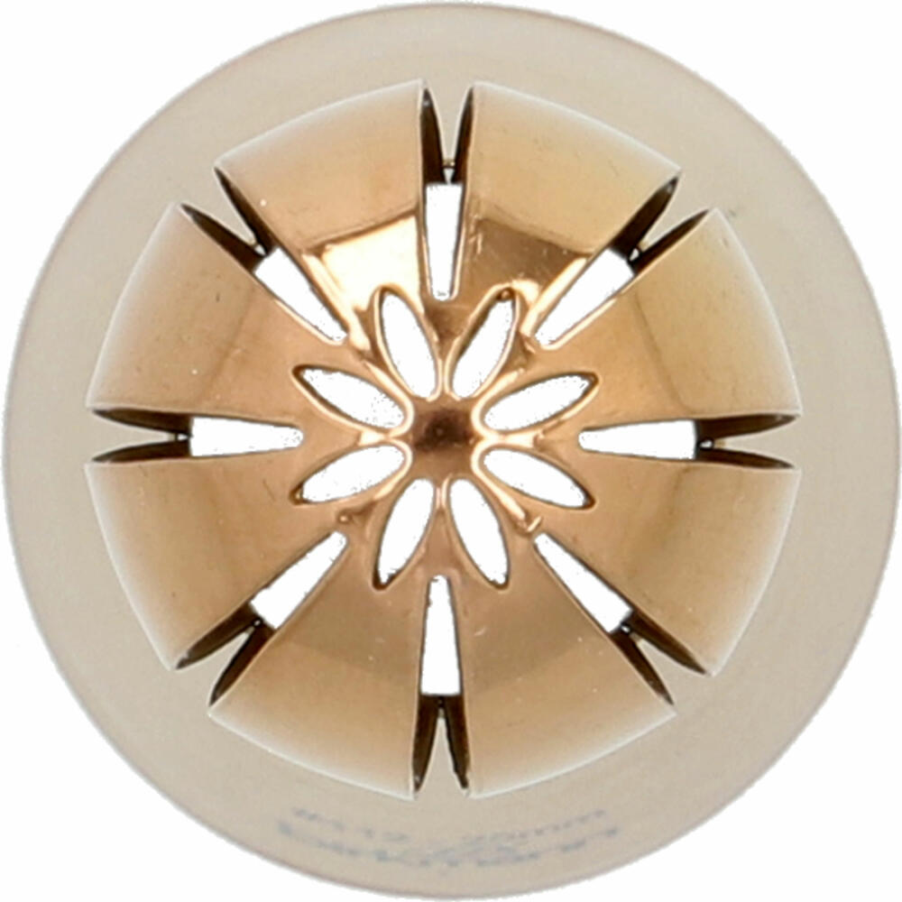 Birkmann Tufftülle Blume Nr. 112, Spritztülle, Garniertülle, Backzubehör, Edelstahl, Kupferfarben, Ø 25 mm, 409286