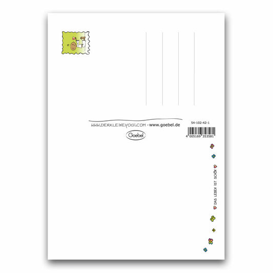 Goebel Postcard The Little Yogi - I love love, greeting card, paper/cardboard, colored, 1 piece, 54102411