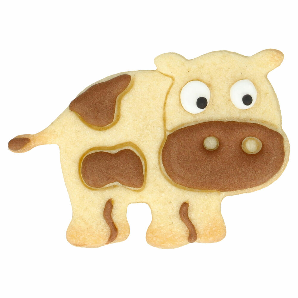 Birkmann Ausstechform Kuh, mit Innenprägung, Ausstecher, Plätzchenform, Keks, Plätzchen, Edelstahl, 7.5 cm, 198272