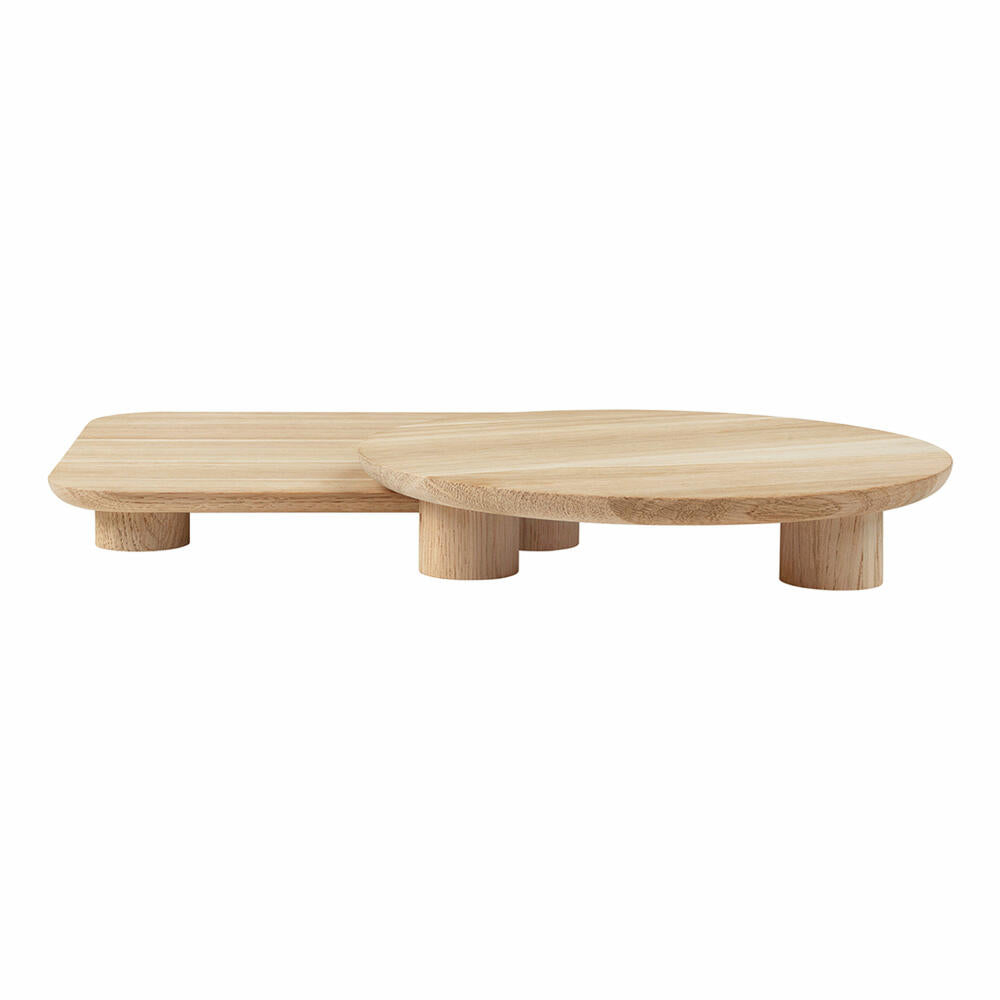 Blomus Eichenboards 2er Set Palua, Untersetzer, Servierbrett, Holzablage, Hartholz, Eiche, 25 cm + 25 x 25 cm, 64243